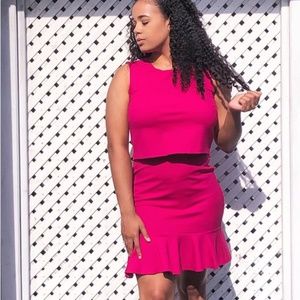 Nicole Miller Fuchsia Popover Dress